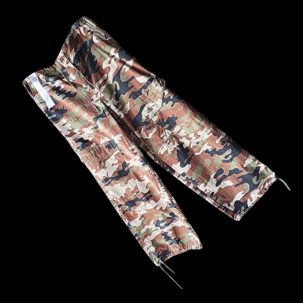 Tinseltown Camo Wide Leg Relaxed Fit Cargo Parachute Pants Size Large - Picture 2 of 16